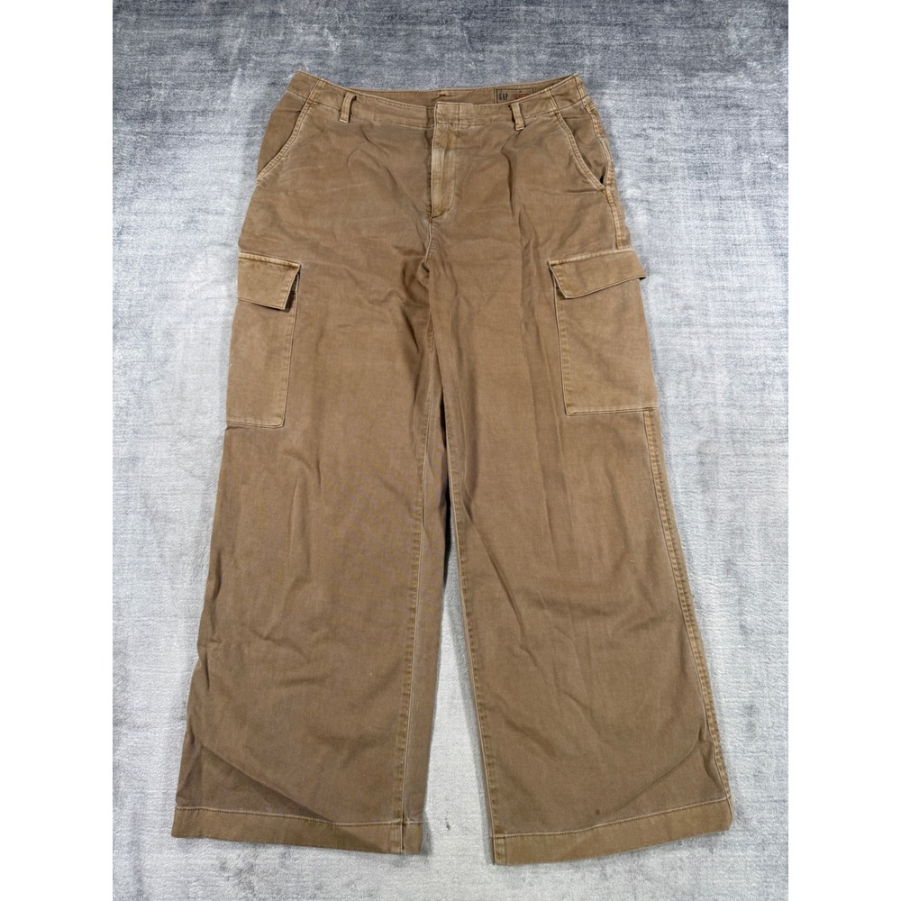 GAP Pants Mens 34 Brown Loose Khaki Cargo Mojave Wide Leg Cotton Utility 661059